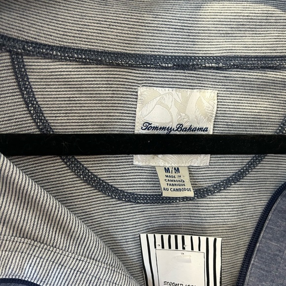 Tommy Bahama navy zip up sweatshirt size M - Picture 3 of 4